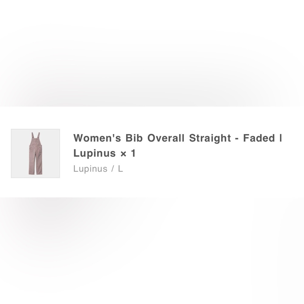 Carhartt WIP Women's Bib Overall - Faded Lupinus